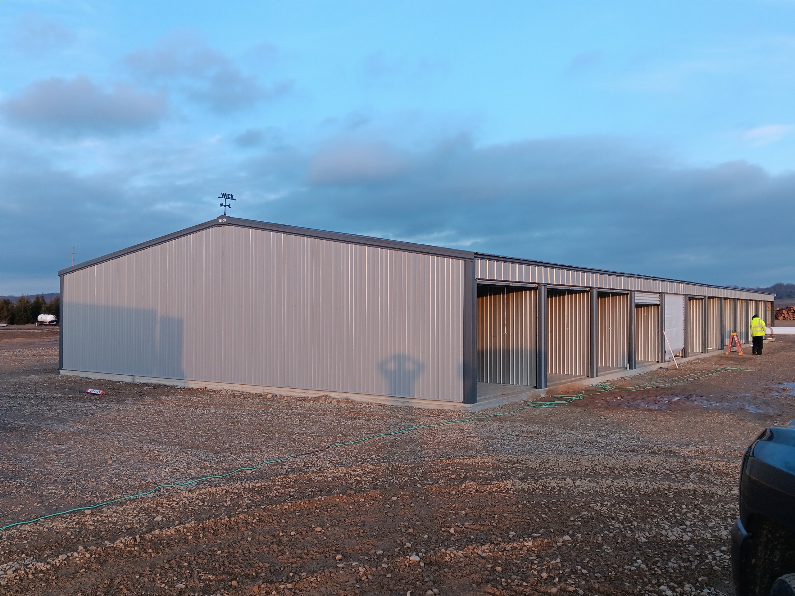 24x100 50-unit self storage building in Lacon Illinois by A15 Carpentry
