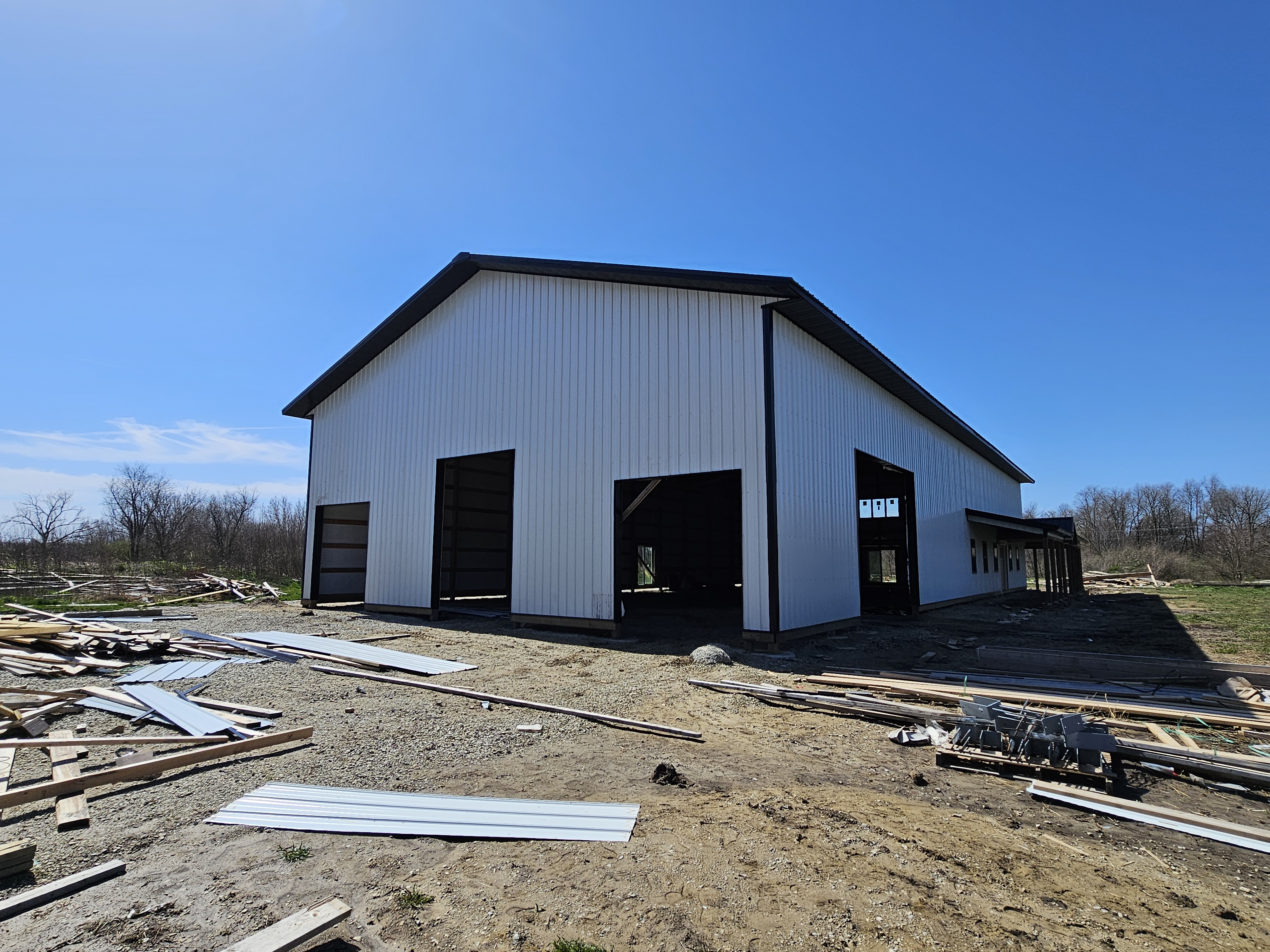 50x100 shouse build progress in Streator Illinois